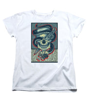 Rubino Logo Tattoo Skull - Women's T-Shirt (Standard Fit) Women's T-Shirt (Standard Fit) Pixels White Small 