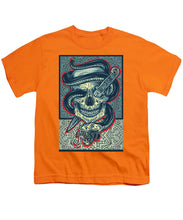Rubino Logo Tattoo Skull - Youth T-Shirt Youth T-Shirt Pixels Orange Small 