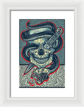 Rubino Logo Tattoo Skull - Framed Print Framed Print Pixels 9.375" x 14.000" White White