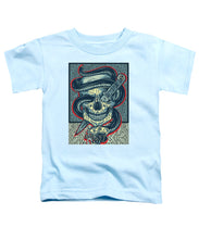Rubino Logo Tattoo Skull - Toddler T-Shirt Toddler T-Shirt Pixels Light Blue Small 