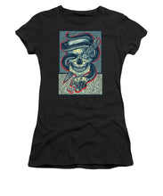 Rubino Logo Tattoo Skull - Women's T-Shirt (Athletic Fit) Women's T-Shirt (Athletic Fit) Pixels Black Small 