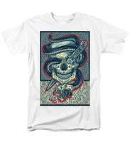 Rubino Logo Tattoo Skull - Men's T-Shirt  (Regular Fit) Men's T-Shirt (Regular Fit) Pixels White Small 
