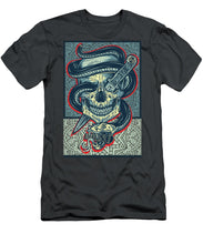 Rubino Logo Tattoo Skull - Men's T-Shirt (Athletic Fit) Men's T-Shirt (Athletic Fit) Pixels Charcoal Small 