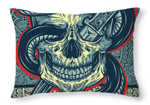 Rubino Logo Tattoo Skull - Throw Pillow Throw Pillow Pixels 20" x 14" Yes 
