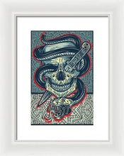 Rubino Logo Tattoo Skull - Framed Print Framed Print Pixels 8.000" x 12.000" White White