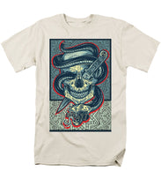 Rubino Logo Tattoo Skull - Men's T-Shirt  (Regular Fit) Men's T-Shirt (Regular Fit) Pixels Cream Small 