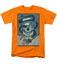 Rubino Logo Tattoo Skull - Men's T-Shirt  (Regular Fit) Men's T-Shirt (Regular Fit) Pixels Orange Small 