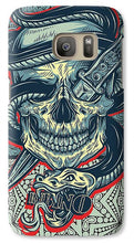 Rubino Logo Tattoo Skull - Phone Case Phone Case Pixels Galaxy S7 Case  