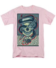 Rubino Logo Tattoo Skull - Men's T-Shirt  (Regular Fit) Men's T-Shirt (Regular Fit) Pixels Pink Small 