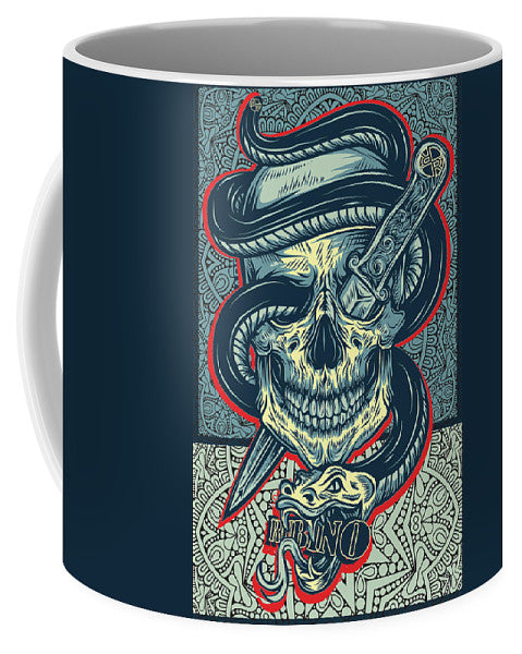 Rubino Logo Tattoo Skull - Mug Mug Pixels Small (11 oz.)  