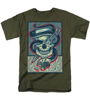 Rubino Logo Tattoo Skull - Men's T-Shirt  (Regular Fit) Men's T-Shirt (Regular Fit) Pixels Military Green Small 