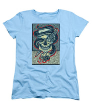 Rubino Logo Tattoo Skull - Women's T-Shirt (Standard Fit) Women's T-Shirt (Standard Fit) Pixels Light Blue Small 