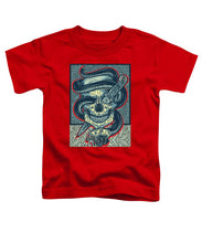 Rubino Logo Tattoo Skull - Toddler T-Shirt Toddler T-Shirt Pixels Red Small 