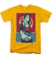 Rubino Mandala Woman Cool - Men's T-Shirt  (Regular Fit) Men's T-Shirt (Regular Fit) Pixels Gold Small 