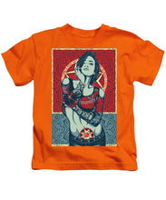 Rubino Mandala Woman Cool - Kids T-Shirt Kids T-Shirt Pixels Orange Small 