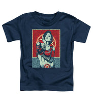 Rubino Mandala Woman Cool - Toddler T-Shirt Toddler T-Shirt Pixels Navy Small 