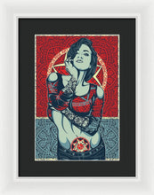 Rubino Mandala Woman Cool - Framed Print Framed Print Pixels 9.375" x 14.000" White Black