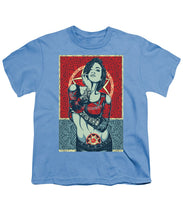 Rubino Mandala Woman Cool - Youth T-Shirt Youth T-Shirt Pixels Carolina Blue Small 