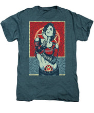 Rubino Mandala Woman Cool - Men's Premium T-Shirt Men's Premium T-Shirt Pixels Steel Blue Heather Small 