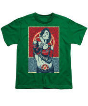 Rubino Mandala Woman Cool - Youth T-Shirt Youth T-Shirt Pixels Kelly Green Small 
