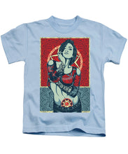 Rubino Mandala Woman Cool - Kids T-Shirt Kids T-Shirt Pixels Light Blue Small 