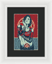 Rubino Mandala Woman Cool - Framed Print Framed Print Pixels 6.625" x 10.000" White Black