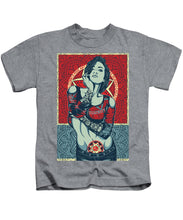 Rubino Mandala Woman Cool - Kids T-Shirt Kids T-Shirt Pixels Heather Small 