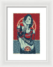 Rubino Mandala Woman Cool - Framed Print Framed Print Pixels 8.000" x 12.000" White White