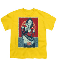 Rubino Mandala Woman Cool - Youth T-Shirt Youth T-Shirt Pixels Yellow Small 
