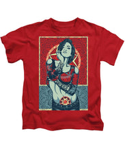 Rubino Mandala Woman Cool - Kids T-Shirt Kids T-Shirt Pixels Red Small 