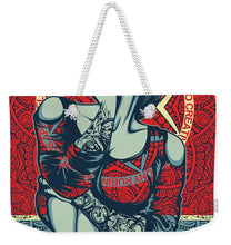 Rubino Mandala Woman Cool - Weekender Tote Bag Weekender Tote Bag Pixels 24" x 16" White 