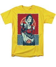 Rubino Mandala Woman Cool - Men's T-Shirt  (Regular Fit) Men's T-Shirt (Regular Fit) Pixels Yellow Small 