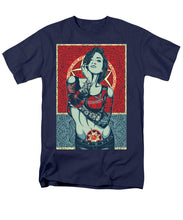 Rubino Mandala Woman Cool - Men's T-Shirt  (Regular Fit) Men's T-Shirt (Regular Fit) Pixels Navy Small 