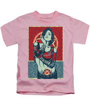 Rubino Mandala Woman Cool - Kids T-Shirt Kids T-Shirt Pixels Pink Small 