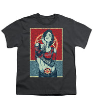 Rubino Mandala Woman Cool - Youth T-Shirt Youth T-Shirt Pixels Charcoal Small 