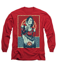 Rubino Mandala Woman Cool - Long Sleeve T-Shirt Long Sleeve T-Shirt Pixels Red Small 