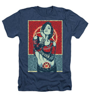Rubino Mandala Woman Cool - Heathers T-Shirt Heathers T-Shirt Pixels Navy Small 