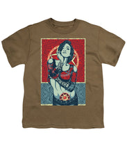 Rubino Mandala Woman Cool - Youth T-Shirt Youth T-Shirt Pixels Safari Green Small 