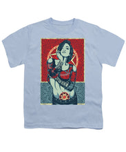 Rubino Mandala Woman Cool - Youth T-Shirt Youth T-Shirt Pixels Light Blue Small 