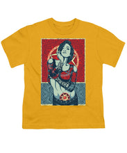 Rubino Mandala Woman Cool - Youth T-Shirt Youth T-Shirt Pixels Gold Small 