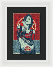 Rubino Mandala Woman Cool - Framed Print Framed Print Pixels 8.000" x 12.000" White Black