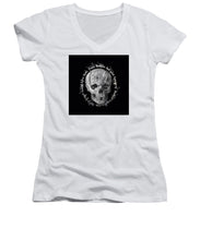 Rubino Metal Skull - Women's V-Neck (Athletic Fit)