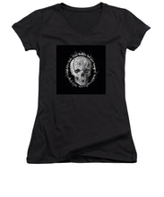 Rubino Metal Skull - Women's V-Neck (Athletic Fit)