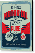 Rubino Motor Oil 2 - Canvas Print Canvas Print Pixels 6.000" x 8.000" Black Glossy