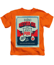 Rubino Motor Oil 2 - Kids T-Shirt Kids T-Shirt Pixels Orange Small 