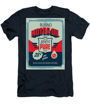 Rubino Motor Oil 2 - Men's T-Shirt (Athletic Fit) Men's T-Shirt (Athletic Fit) Pixels Navy Small 