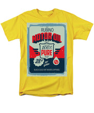 Rubino Motor Oil 2 - Men's T-Shirt  (Regular Fit) Men's T-Shirt (Regular Fit) Pixels Yellow Small 