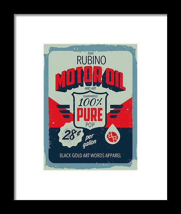 Rubino Motor Oil 2 - Framed Print Framed Print Pixels 6.000