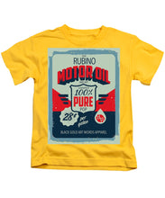 Rubino Motor Oil 2 - Kids T-Shirt Kids T-Shirt Pixels Yellow Small 