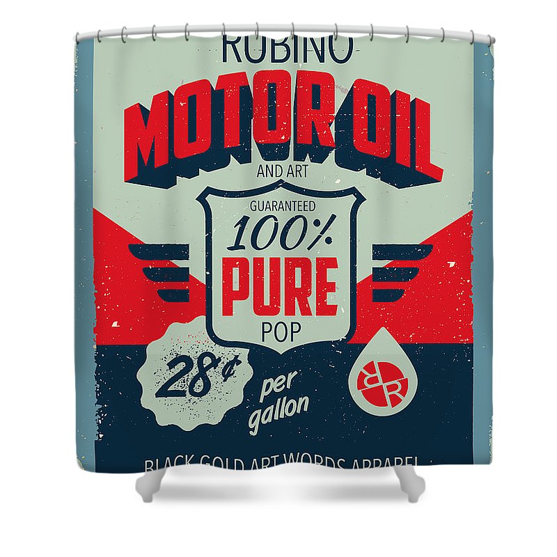 Rubino Motor Oil 2 - Shower Curtain Shower Curtain Pixels 71